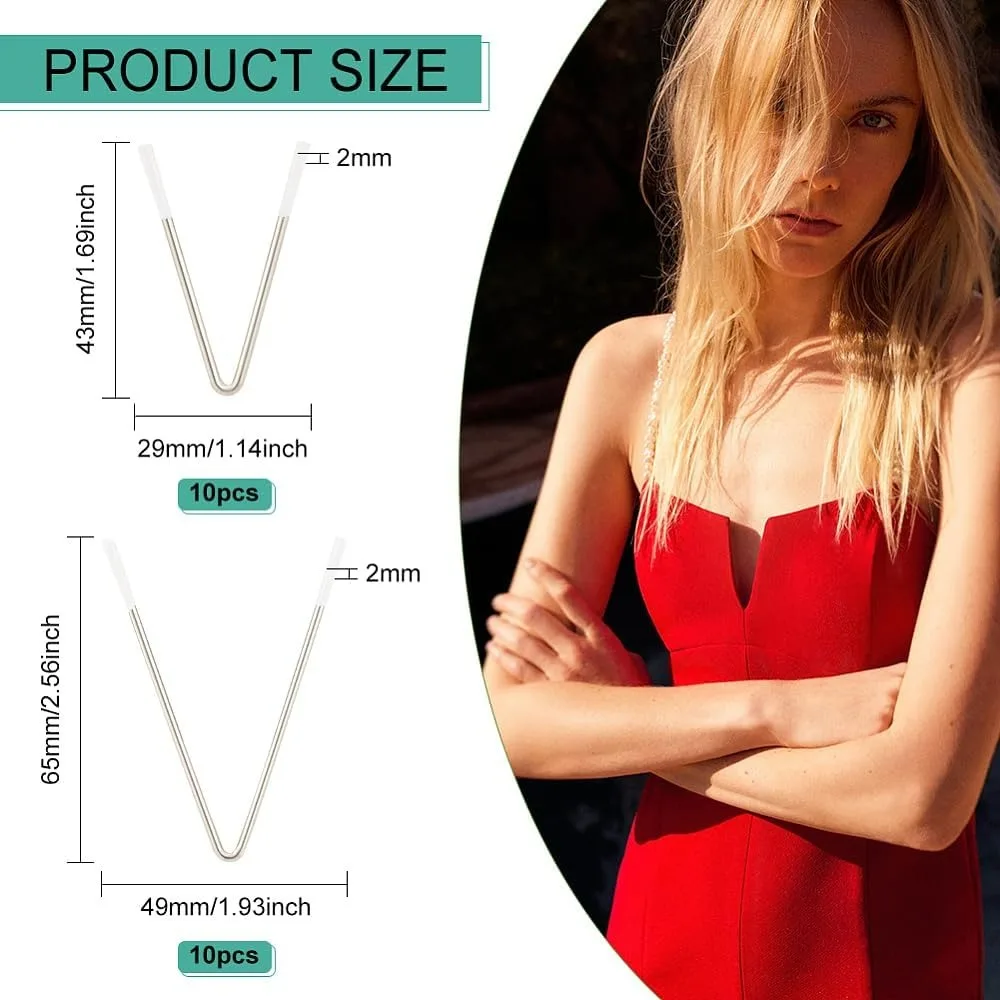 20 шт. 2 стиля V-образная форма проволока для бюстгальтера из нержавеющей стали 201