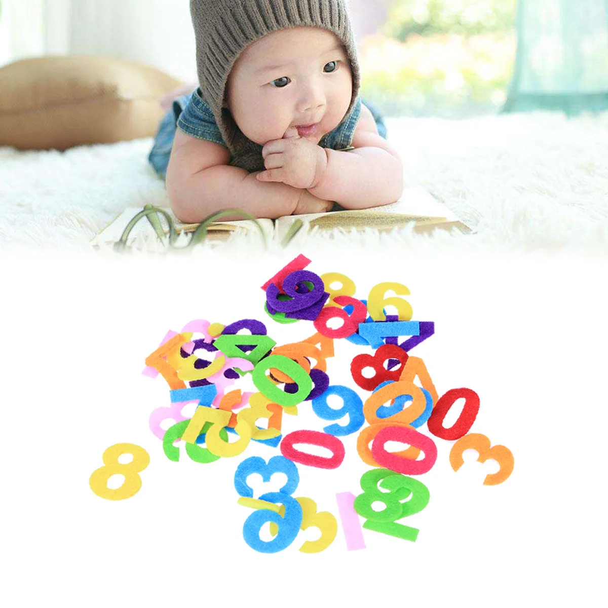 

50pcs Felt Felt Numbers Felt Adhesive Numbers Diy Felt Numbers Kids Diy Felt Board Accessory