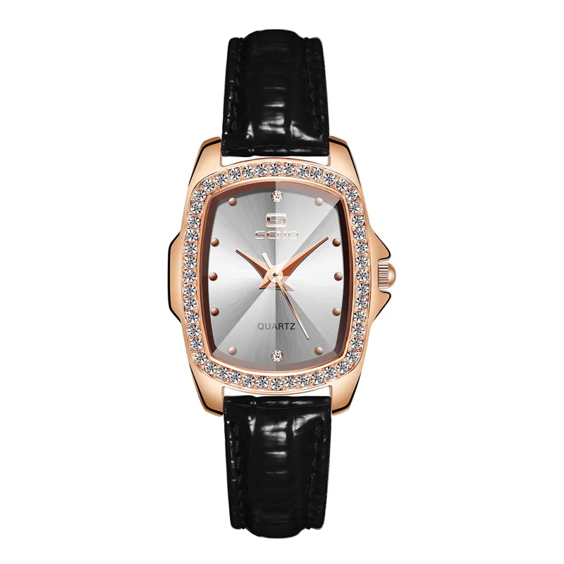 

Luxury Square Diamond Women Watch Aristocratic Leather Band Ladies Dress Business Quartz Watch Fashionn Elegant Wristwatches