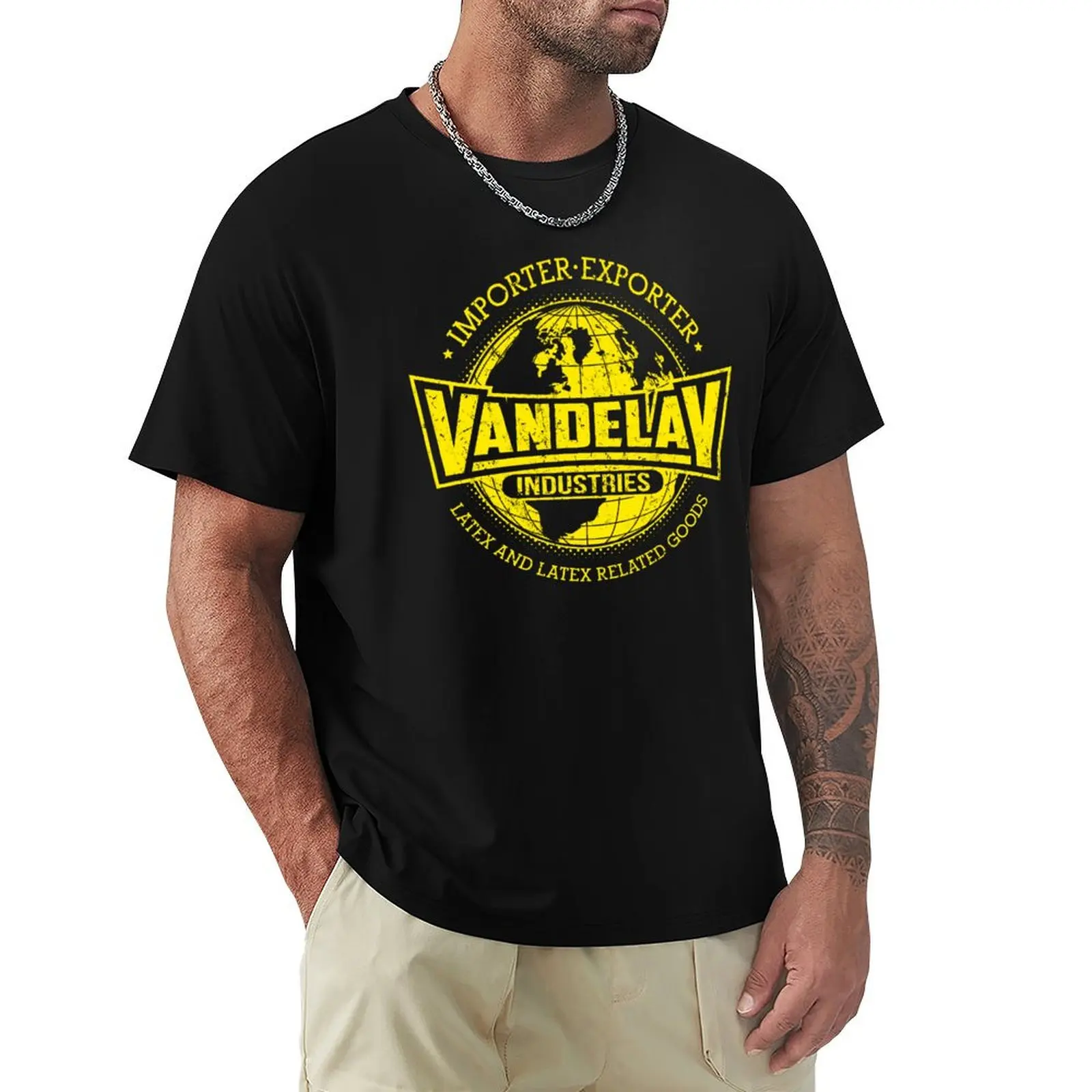 Фото Футболка Vandelay Industries с современным принтом, повседневная футболка №1