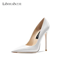 white patent leather pumps for women pointed toe shallow ladies shoes and sandals high heel shoe spring summer stiletto heels