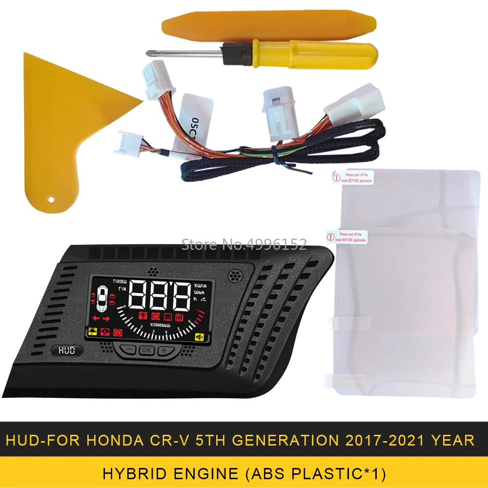 

Для Honda CR-V G5 2017-2022 CRV HUD Автомобильный проекционный дисплей Экран на лобовом стекле Проектор Охранная сигнализация превышения скорости Об/мин Напряжение