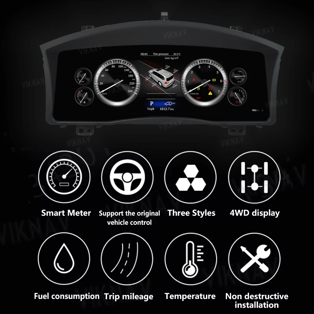 ViKNAV для Toyota LX570 2010-2017 обновленный автомобильный цифровой датчик кластер
