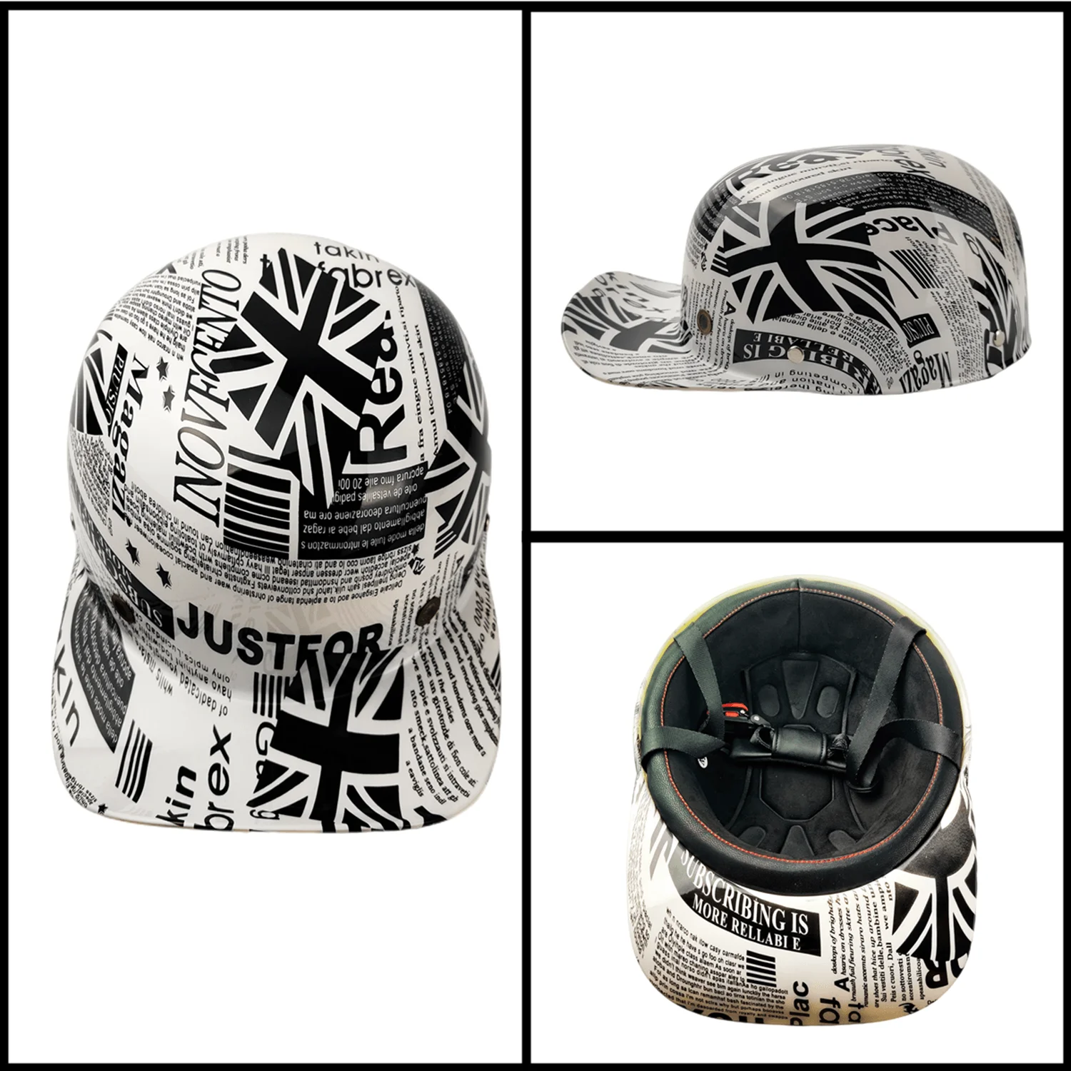 

Винтажная мотоциклетная бейсболка с открытым лицом, в стиле ретро