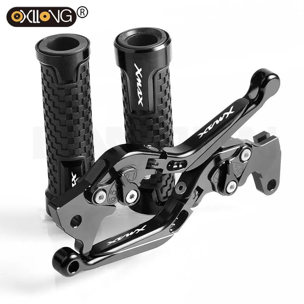 

Motorcycle Aluminum Brake Clutch Levers & Handlebar Grips For Yamaha XMAX 125 XMAX 200 XMAX 250 XMAX 400 2018 2019 Accessories