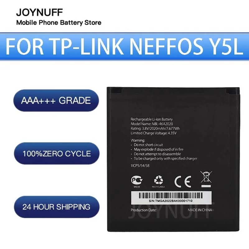 Новый аккумулятор высокого качества, 0 циклов, совместим с фотовспышкой для TP-link Neffos Y5L TP905A TP801A, запасные аккумуляторы ++