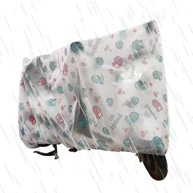 

Motorbike Rain Cover Rainproof Protective Cover All Weather Motorbike Protection Motorcycle Cover Cute Cartoon Pattern Sun