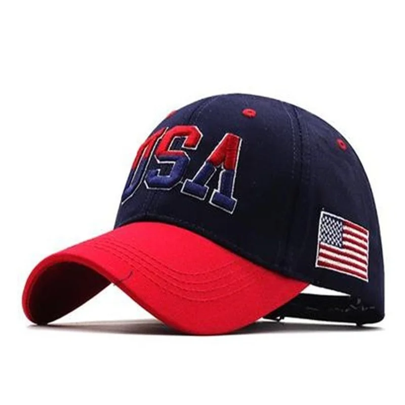 

Classic USA Embroidered Peaked Cap USA Flag Baseball Cap For Men Women Cotton Snapback Hat Unisex Hip Hop Caps Gorras