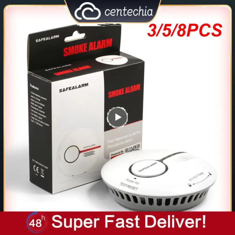 

3/5/8PCS For Home Kitchen Remote Monitoring Smoke Detector 85db Smart Fire Alarm Sensor Tuya Wireless Gas Detector Smart Home