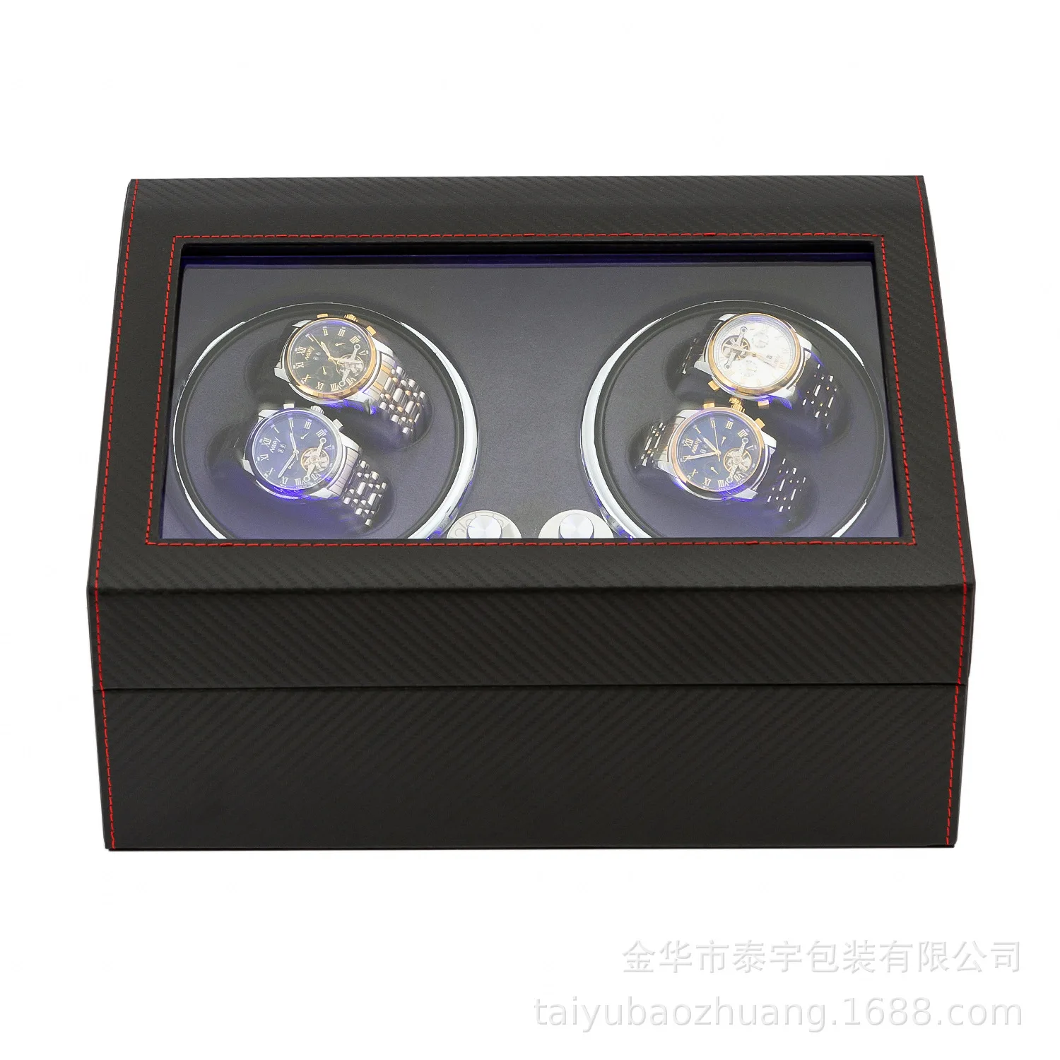 

2023 new product with light, open cover, stop watch, automatic watch shaker, electric chain box, watch box, 4+6 watch shaker
