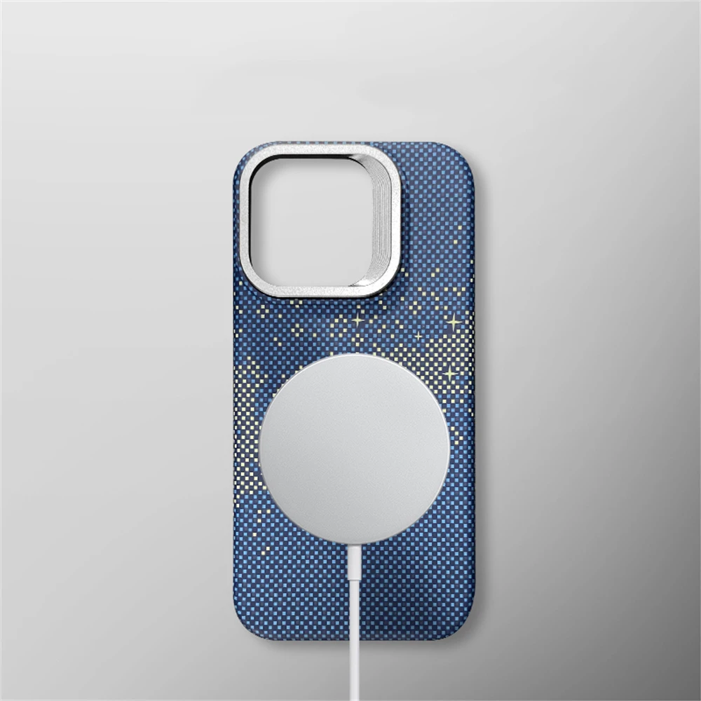 Металлический чехол для iPhone 16 15 14 13 Pro Max Magsafe Mganetic