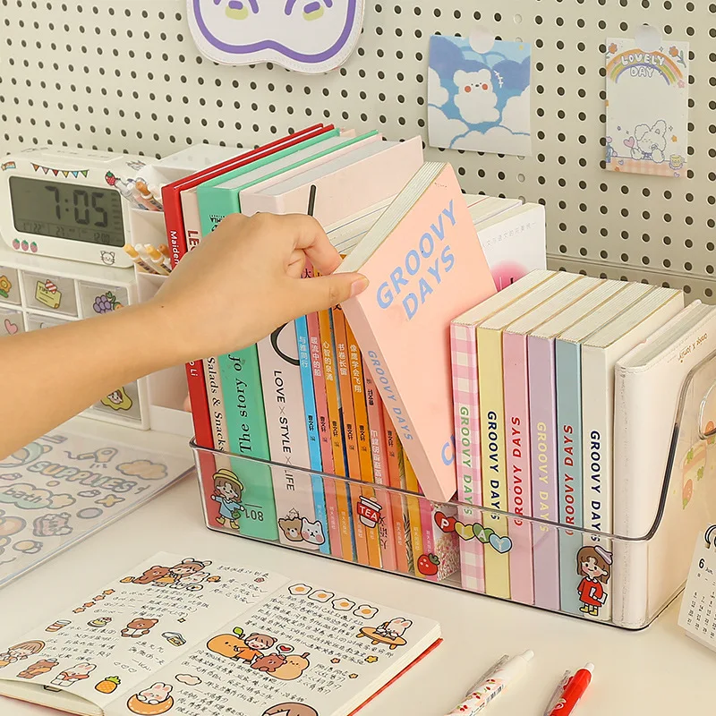 

Books Storage Box Large Desk Organizer Plastic Transparent Cube Toy Box Container Organizadores De Escritorio Storage Containers