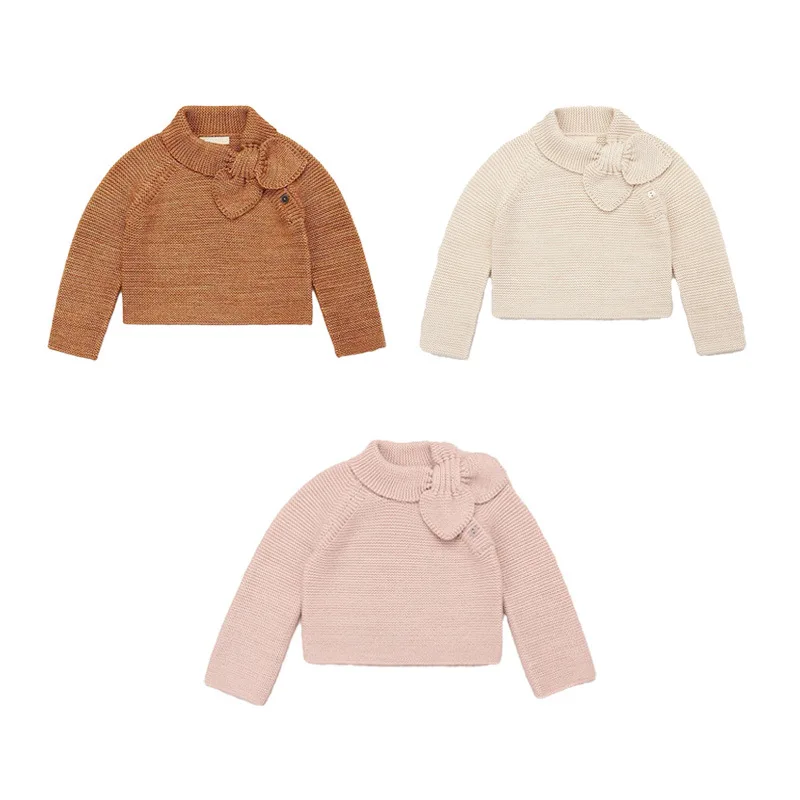 Вязаный свитер на 2200 МП для девочек классический винтажный с персиковым