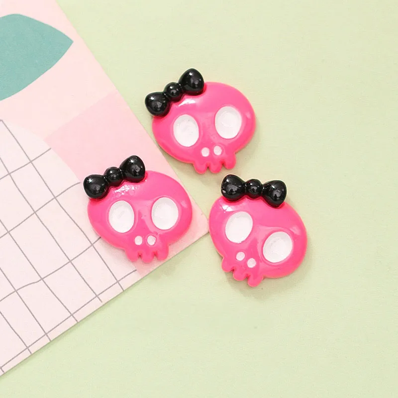 Набор из 10 милых бантов из смолы TSXJY, серия скелетов