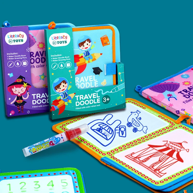 

Обучающие игрушки Монтессори, волшебная книга для рисования водой, многоразовые книжки-раскраски, доска для рисования «сделай сам», рисование, игрушка для детей, подарки