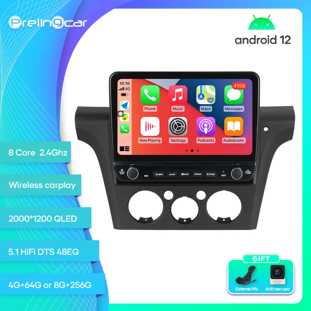 

Prelingcar For Mitsubishi Outlander 2001-2005 Android 12 Car Monitor 8 256g Carplay RDS GPS Built 2din Radio DVD Player 5.1 DST