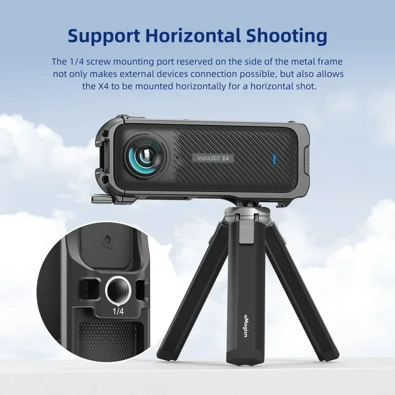 Быстросъемное крепление двухзубчатая металлическая рамка для Insta360 X4