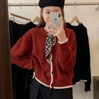 womens sweaters fall 2021 women clothing oversize autumn vintage loose winter sweater knitted women cardigan knit button maxi