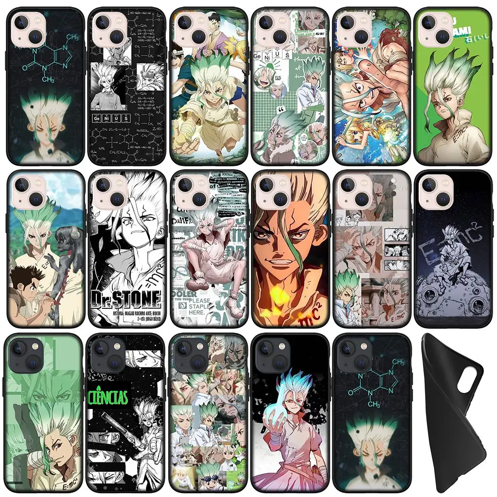 Чехол Ishigami Senkuu Dr Stone Cartoon Coque для телефона Apple iPhone 15 14 Plus 13 12 Mini Pro Max + 13Pro мягкий чехол