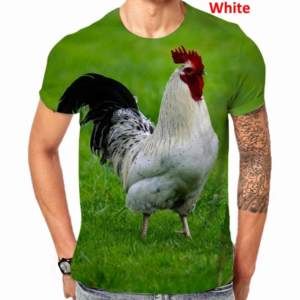 

Брендовая летняя футболка BIANYILONG для мужчин и женщин, модный топ с графическим 3D-принтом и забавным крутым куриным коротким рукавом и круглым вырезом