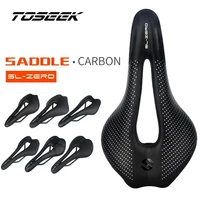 toseek sl zero bicycle carbon saddle 7x7mm carbon bow mountain road bike eva bicycle seat 140g ultralight cycling bicycle parts