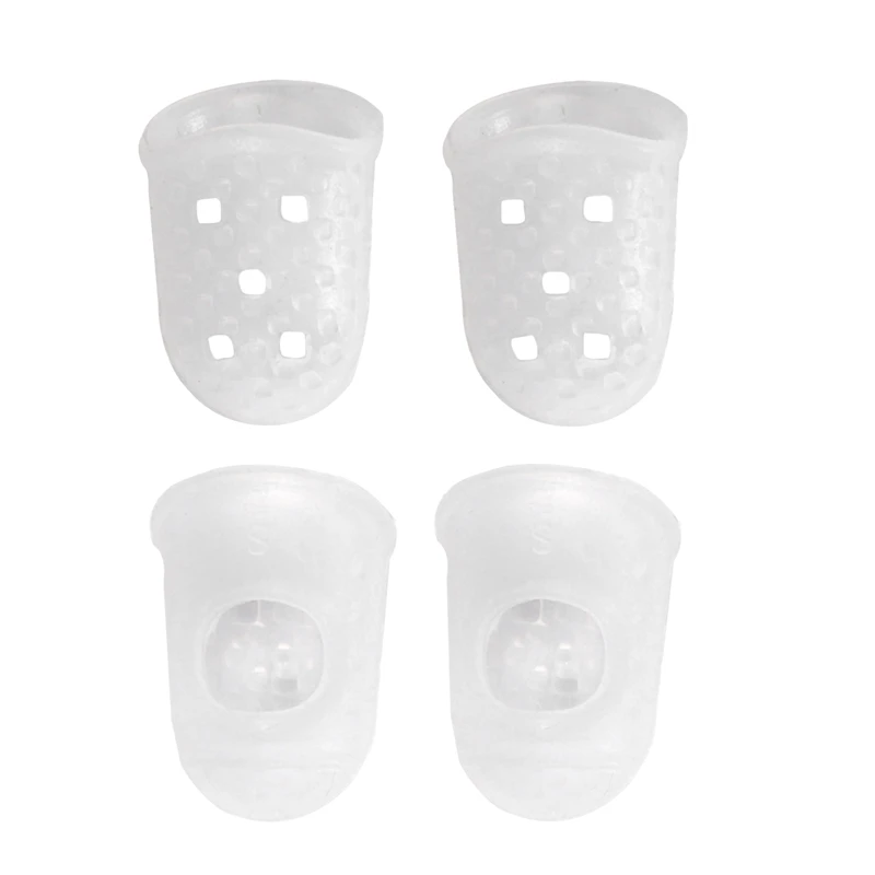 4pcs New Soft Silicone Guitar Thumb Finger Picks Protector Fingertips (Transparent S) | Parts &amp Accessories