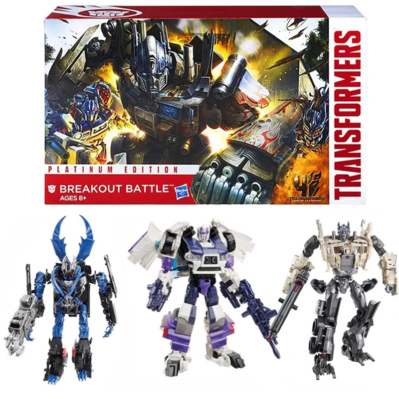 

Hasbro Transformers Movie 4 breakout battle Suit scrapyard Optimus Prime Camshaft Skids Action Figure Model Toy