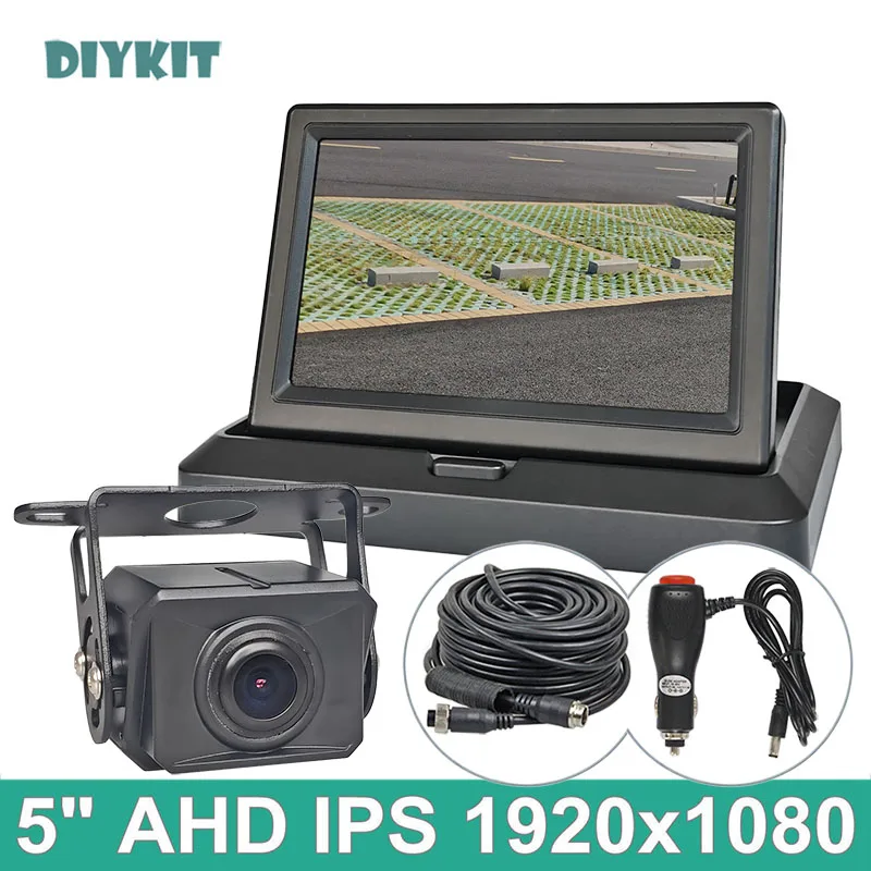 DIYKIT 1920x1080 5 &quotСкладной автомобильный монитор AHD IPS Автомобильная камера заднего