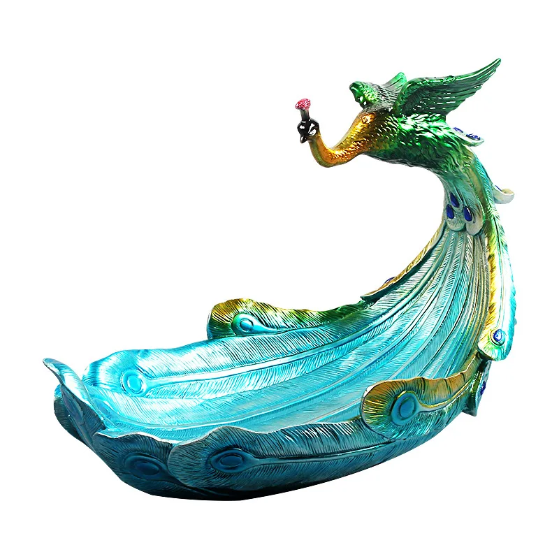 

Creative Resin Peacock Sashimi Plate Dry Ice Tray Ice Plate Seafood and Radish Ice Plate Salmon Sashimi Plate Swing Plate