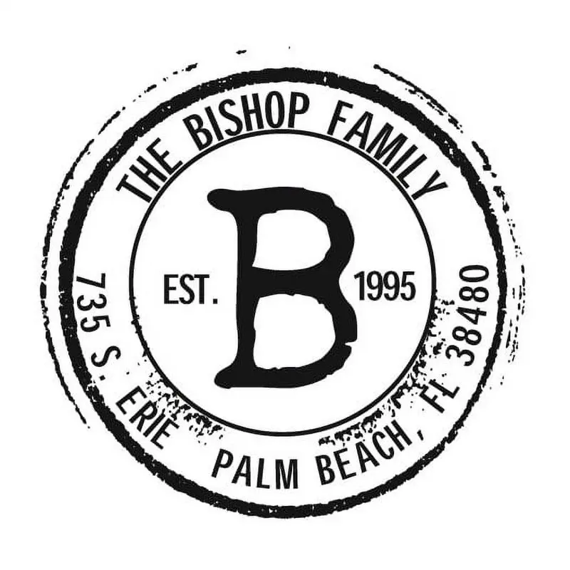 

Round Self-Inking Rubber Stamp - The Bishop Family