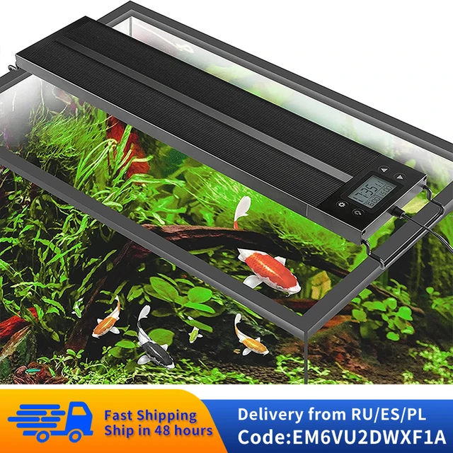 8 colors auto on off aquarium light full spectrum fish tank light for water plants with timer sunrise sunset led lamp rgb
