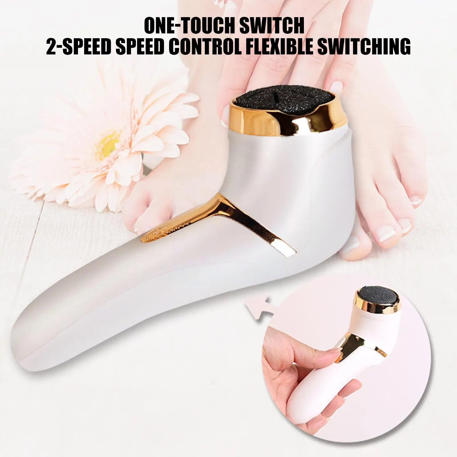 

Electric Foot Callus Remover Kit Rechargeable Callous Waterproof Grind Cracked Hard Skin Dry Portable Pedicure File Head 3 D3F6