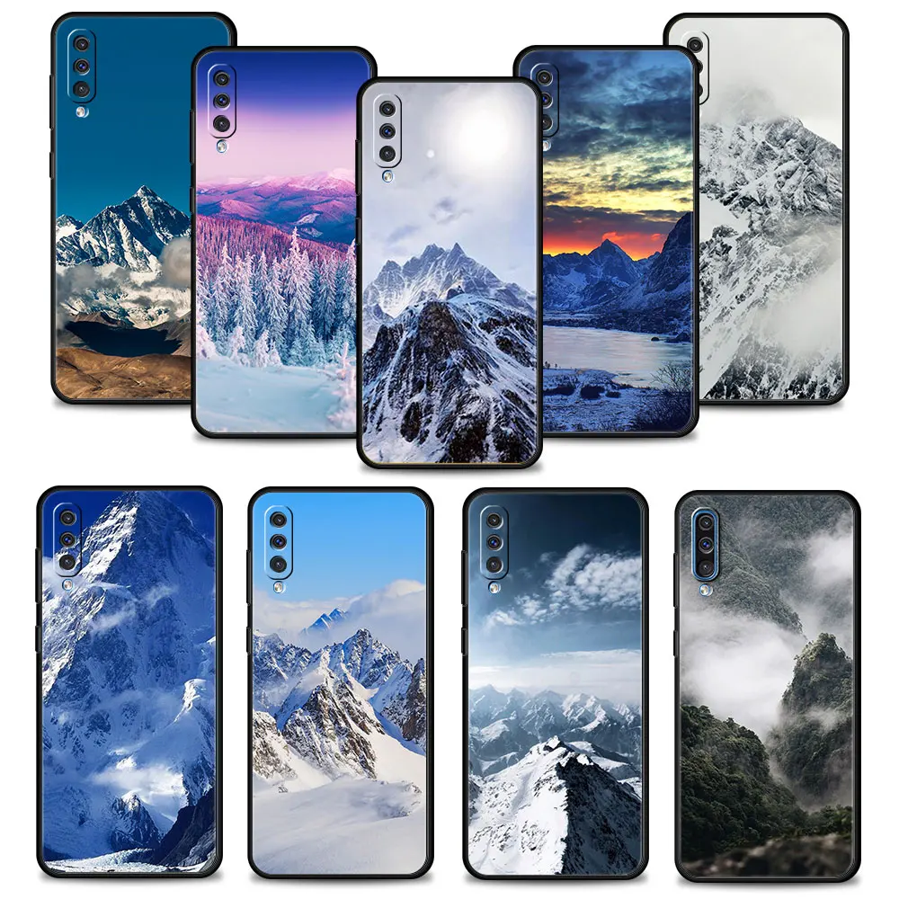 

Coque Capa Funda Black White Mountain Pine Tree Forest For Samsung Galaxy A70 A10s A40 A30 A10 Note 20 Ultra 10 A20e A50 A20s