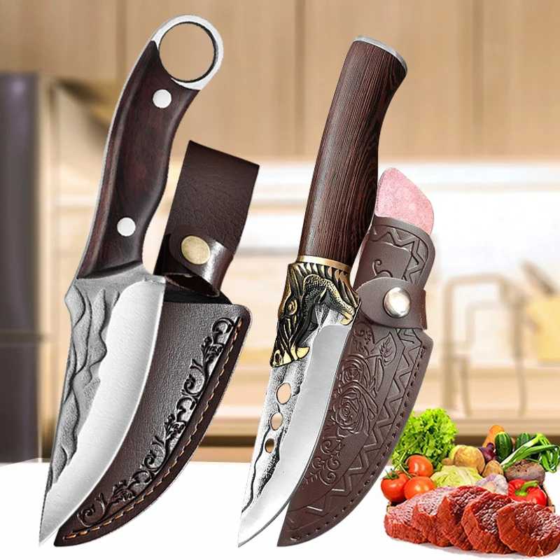 

Kitchen Knife Boning Knife Outdoor Camping Knife High Hardness Butcher Knife Professional Meat Cleaver Slicing Knife Fruit Knife