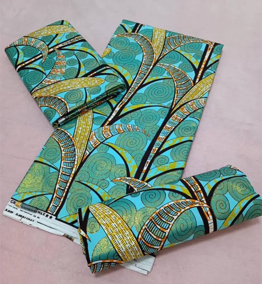 Новый Большой Африканский Воск блестящая ткань хлопок Анкара батик материал