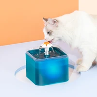 automatic cat water fountain led light power adapter pet feeder bowl drinking dispenser container