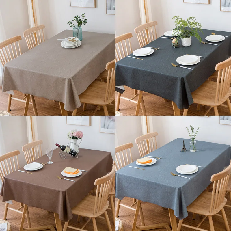 

PVC Waterproof Oil-proof Anti-scalding Tablecloth Checked Tablecloth Rectangular Round banquet Wedding Party hotel Decoration