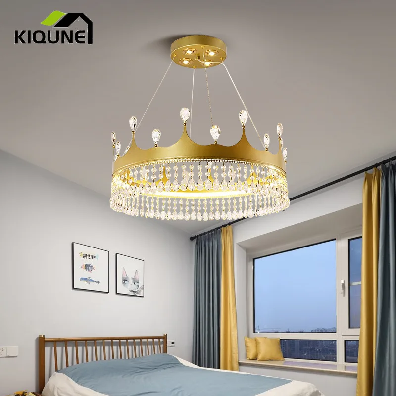 

LED Crystal Chandeliers Modern LAMP Children Girls Bedroom Lamps KITCHEN Pendant Lights Living Room Cafe and Other Decoration