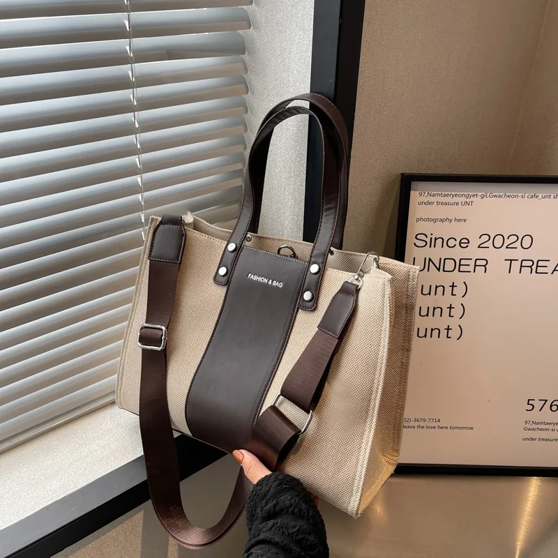 

Leisure Top-Capacity Quality Shopper Tote Bag Women's Handbag Purse New Popular Versatile Messenger Bags Ins Chic Shoulder Bag