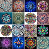 gatyztory diamond painting new flower pictures of rhinestones 5d diamond embroidery sale colorful flower mosaic wall art