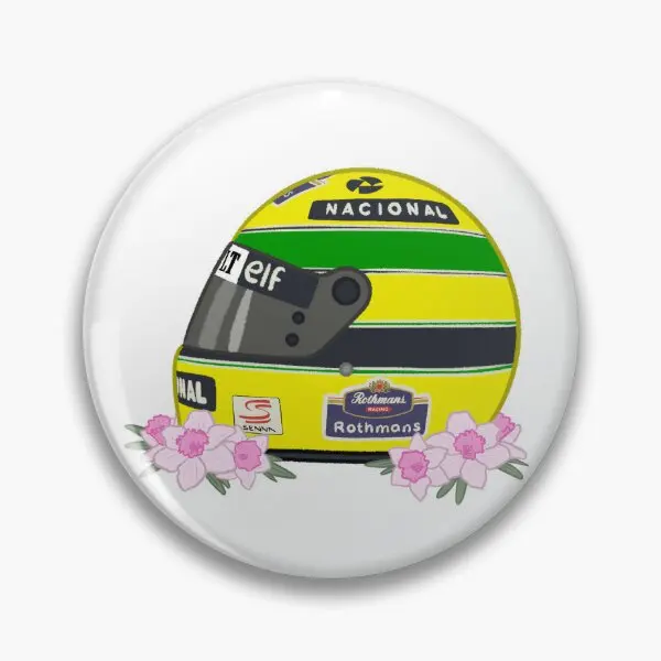 Эртон Сенна 1994 дизайн шлема с мягкой кнопкой Flo булавка для влюбленной одежды