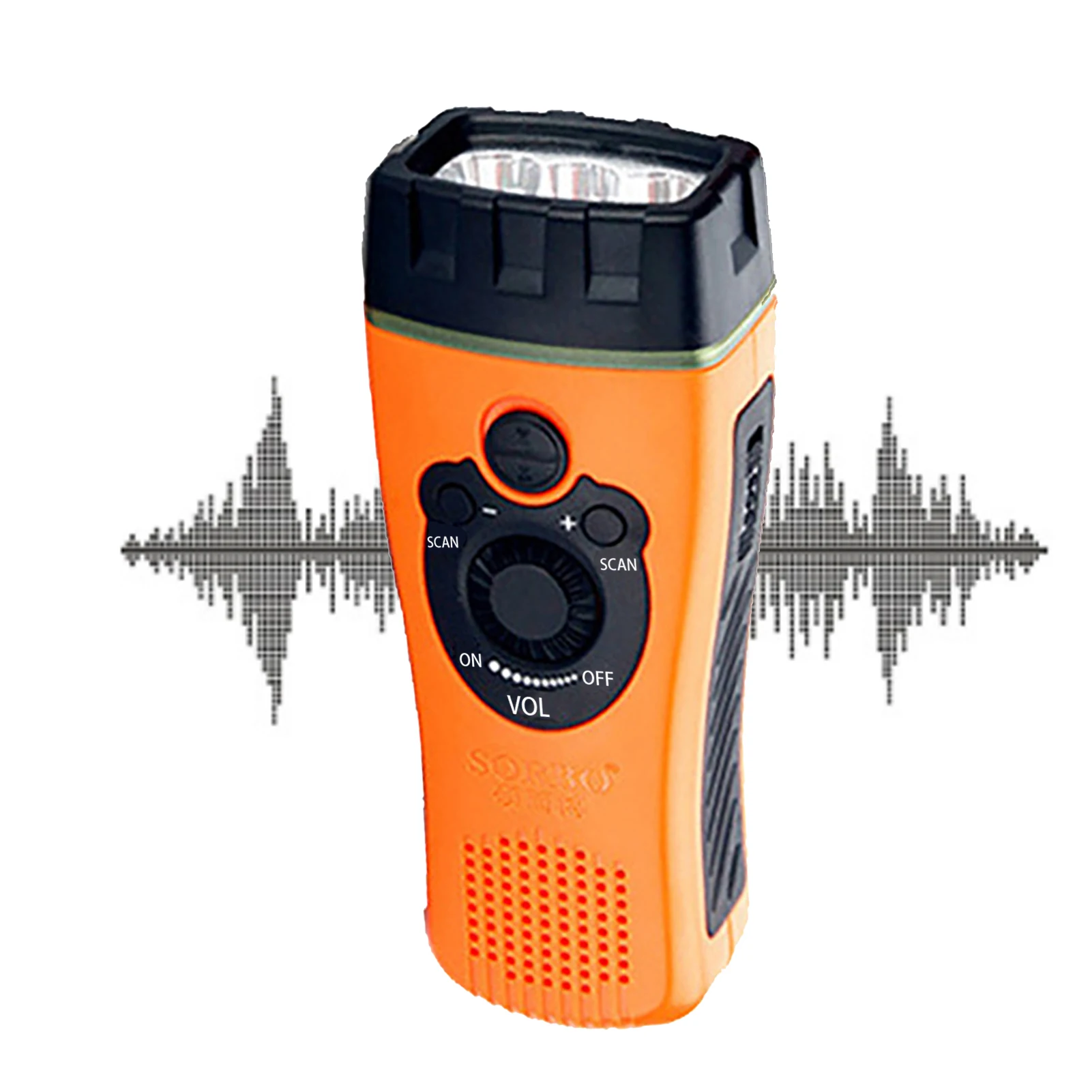 

Hand Crank Flashlight Handheld Emergencies Preparedness Flashlights LED Battery-Powered Self Charging Or Rechargeable