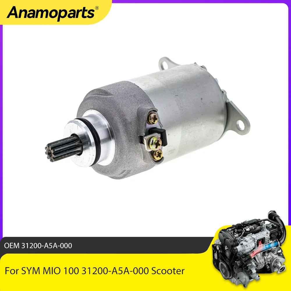 Запчасти для мотоциклов электрический стартер SYM MIO 100 05-13 JET4 125 09-13 31200-A5A-000 V 735100214