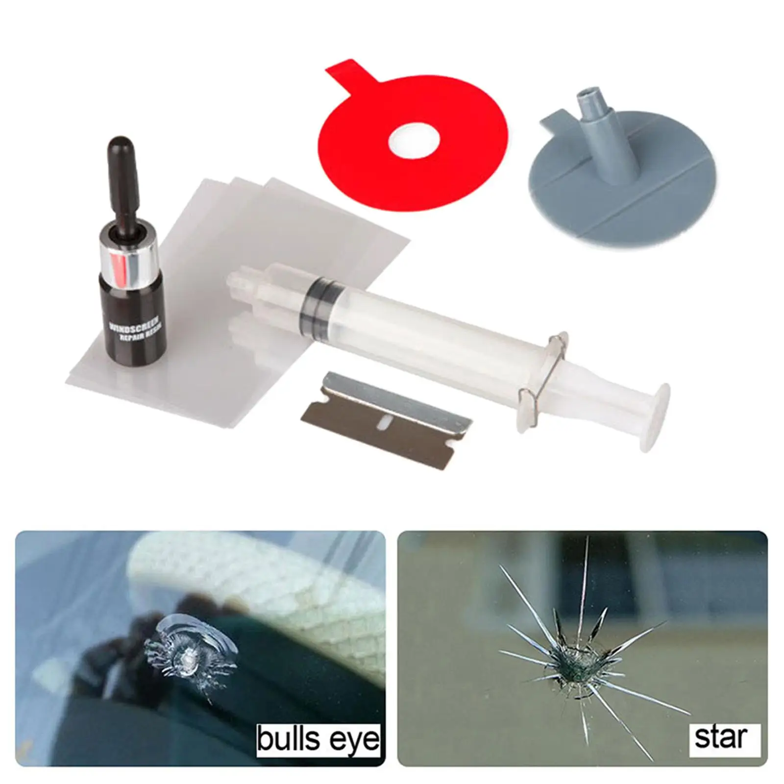 

Car Windshield Crack Repair Kit Window Glass Crack Tools Windscreen Chip Repair Tool Windshield Repair Tool Scratch Fixing DIY