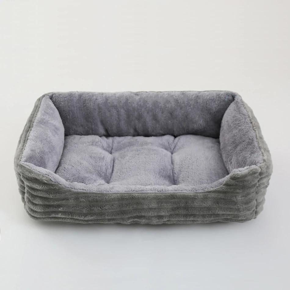 

Bed for Dog Cat Pet Square Plush Kennel Medium Small Dog Sofa Bed Cushion Pet Calming Dog Bed House Pet Supplies Accessories