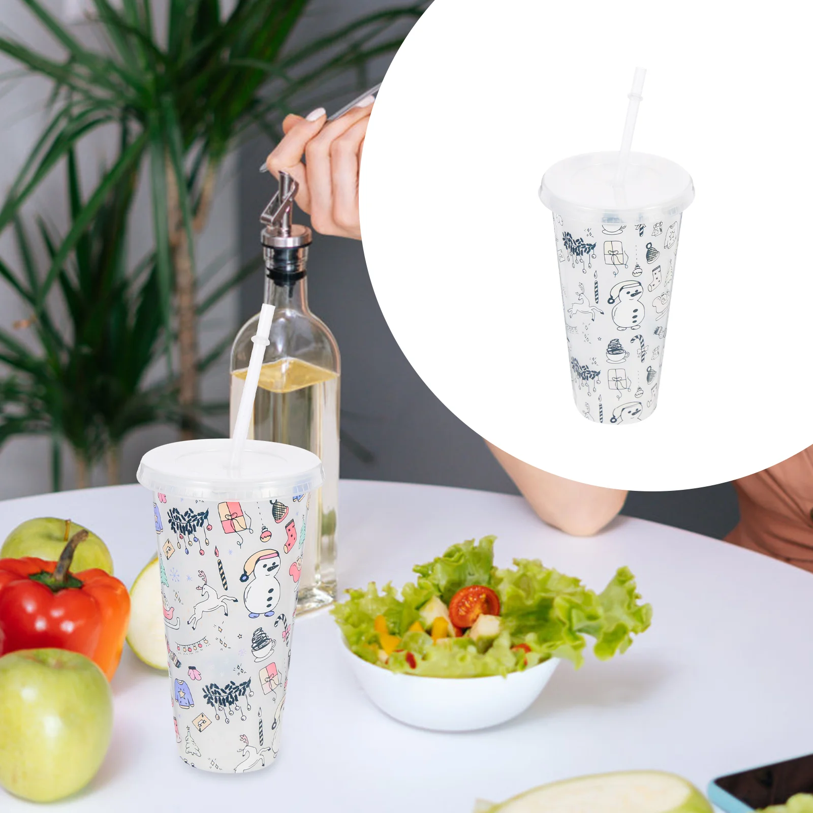

Cup Straw Cupsbubbletumbler Christmas Acrylic Drink Reusable Outdoor Insulated Lid Leakproof Wall Doubletumblers Tea Change