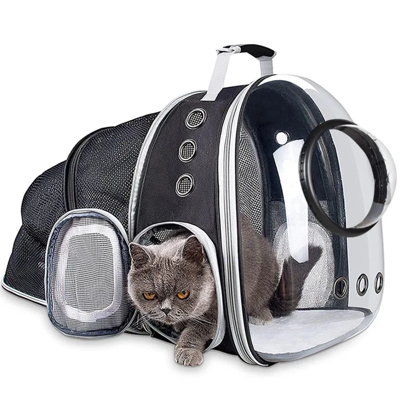 

Прозрачный рюкзак-переноска для собак и кошек, переносная сумка в виде капсулы для путешествий, переносной воздухопроницаемый, с астронавтом, для домашних животных