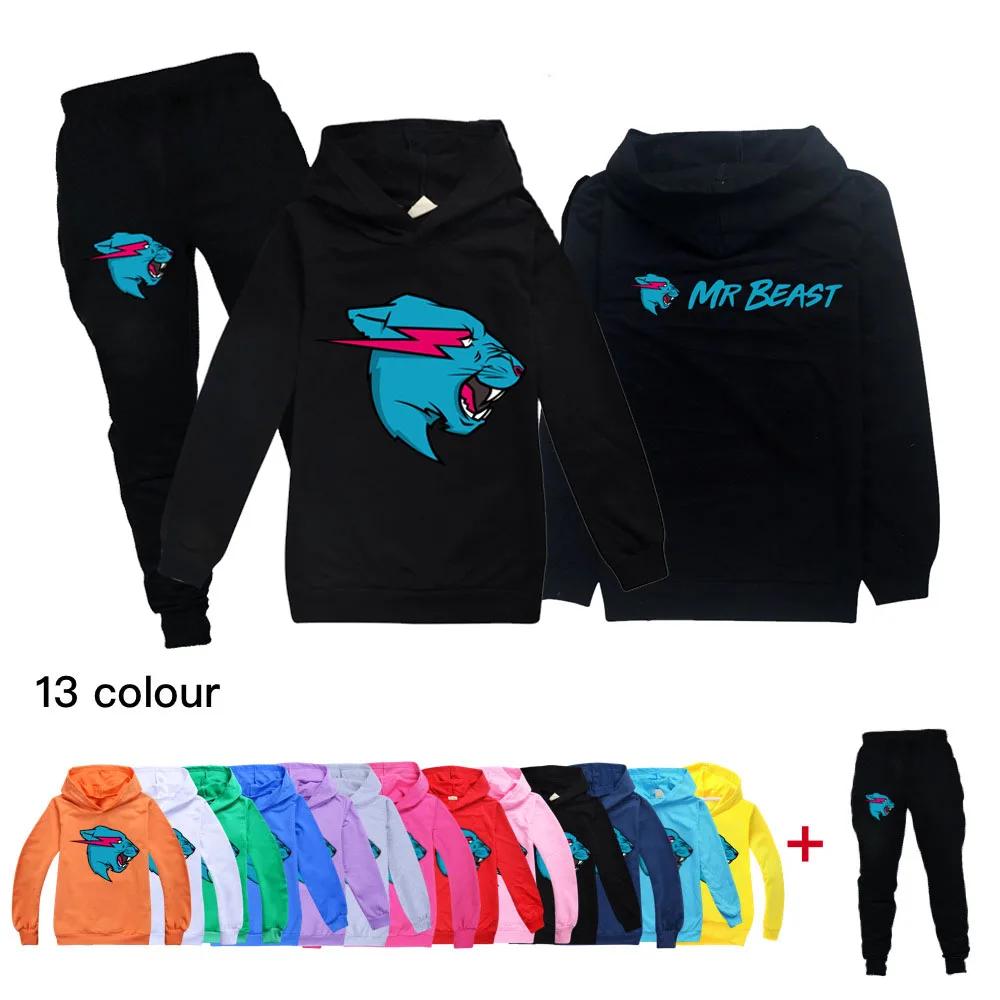 

Детский хлопковый комплект одежды, кофта с длинным рукавом и штаны