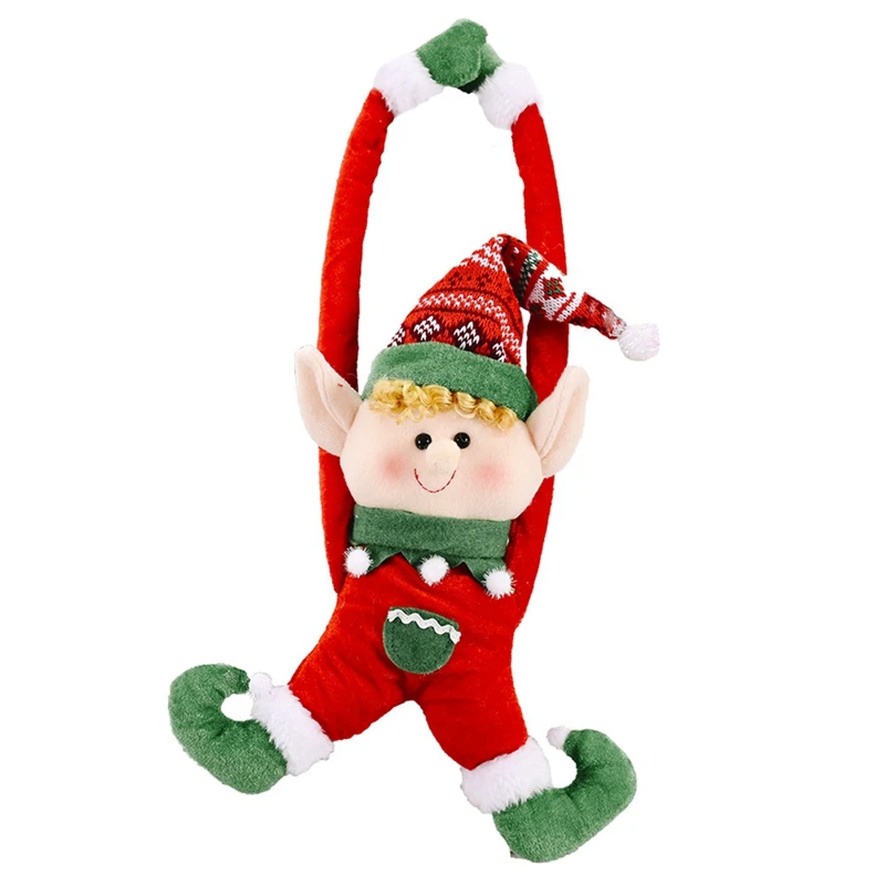 

Christmas Decoration Plush Elf Doll Christmas Tree Hanging Ornament Christmas Curtain Button New Year Kids Toys