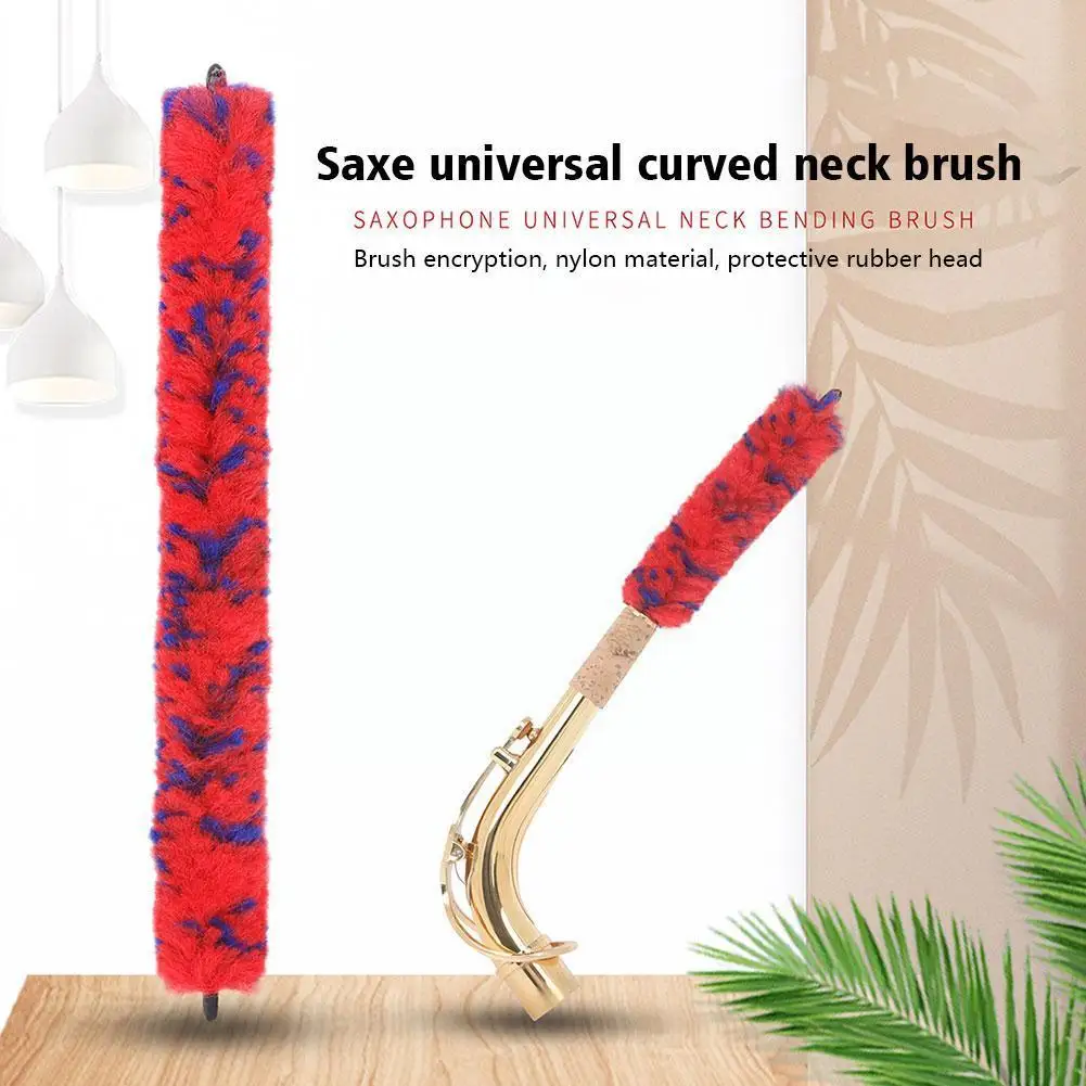 

Saxophones Bend Neck Cleaning Brush Sax Clarinet Cleaning Tool Musical Brush Durable Instrument Maintain Care L8X2